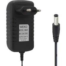 Weko 29.4 Volt - 1 Amper 5.5x2.5mm Uçlu Yerli Üretim Priz Tipi Adaptör 1.2 Metre Uzunluk