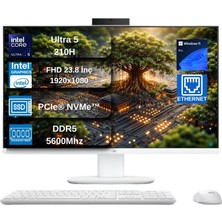 Asus V440VAK Intel® Core™ 5 210H 4.8ghz 40GB Ddr5 2tb SSD 23.8" Fhd 100HZ 250NITS Srgb: %100 WIN11PRO Beyaz Allınone Bilgisayar V440VAKC58512W0DEX17