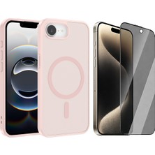 Vendas Apple iPhone 17E Kılıf M-Safe Şarj Özellikli Zore Babet Kapak + Hayalet Ekran Koruyucu