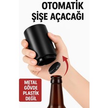 PremiumPort Manyetik Paslanmaz Çelik Otomatik Şişe Açacağı, Pratik ve Dayanıklı