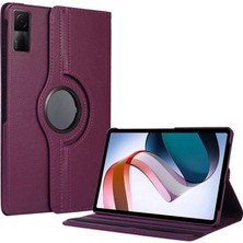 Herşey Trend Herşeytrend Xiaomi Redmi Pad Se 4g Kılıf 360 Tablet Deri Kılıf - Mürdüm