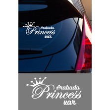 Mıgnatıs Arabada Prenses Var Araba Sticker Yapıştırması 20X10CM