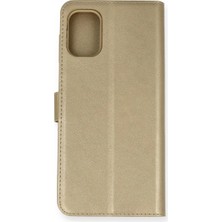 Fun And Market Buğz Samsung Galaxy M51 Trend S Plus Kapaklı Kılıf - Gold