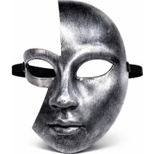 Fun And Market Buğz Antik Efektli Gümüş Yarım Yüz Parti Maskesi