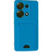 Fun And Market Buğz Xiaomi Redmi Note 13 Pro 4g Kılıf Kelvin Kartvizitli Silikon - Mavi