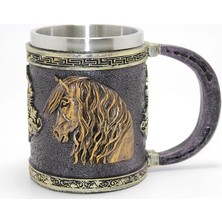 Fun And Market Buğz 3D Kabartmalı At Büstü Paslanmaz Çelik Kupa Bardak ALK4473