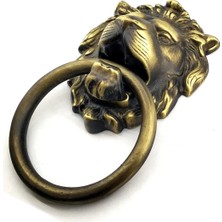 Fun And Market Buğz Antika Tarz Dekoratif Pirinç  Kapı Tokmağı, Taktak - 102X130 Mm, Antik