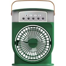 Fun And Market Buğz Şarjlı 600 ml Su Hazneli Taşınabilir Masaüstü Vanilatör  Güçlü Fan ve 2000 Mah Pil Yeşil