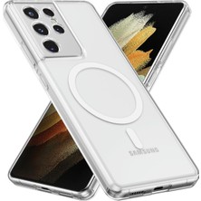 Samsung S21 Ultra Şeffaf Magsafe Kılıf Mtl Safe