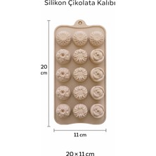 Evolis Kitchen 1ADET Isıya Dayanıklı Silikon Çok Amaçlı Çikolata ve Buz Kalıbı (KREM)20X10