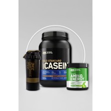 Casein Gs Rev Çikolata Aromalı 924G 28 Servis-Optimum Nutrition Amino Energy Limon & Lime 270G 30 Servis 2'li Set