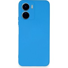 Fun And Market Buğz Vivo Y16 Kılıf Nano Içi Kadife Silikon - Mavi
