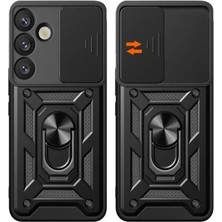 Fun And Market Buğz Samsung Galaxy S25 Fe Pars Lens Yüzüklü Silikon - Yeşil