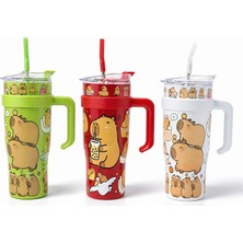 Fun And Market Buğz Sevimli Kapibara Pipetli Termos & Suluk ALK4711