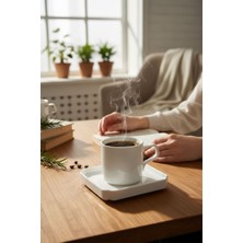 PremiumPort 6'lı Kare Neskafe Fincan Takımı, Şık ve Kullanışlı Set