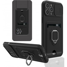 Fun And Market Buğz Iphone 12 Pro Max Kılıf Zuma Kartvizitli Yüzüklü Silikon - Siyah