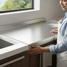 Farmtokid Paslanmaz Çelik Tezgahlık – Çift Büküm 50X80 cm - 304 Kalite Outlet Ürün