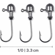 Trakav Jighead Iğne 1/0 3.3 cm Silikon Yem Için Levrek Avı Uyumlu 3’lü Paket