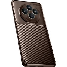 Herşey Trend Herşeytrend Oppo Reno 11 Fs Kılıf Auto Focus Karbon Kapak - Kahverengi