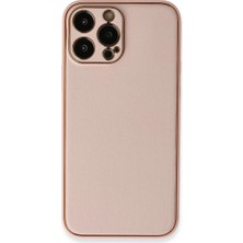 Herşey Trend Herşeytrend Apple Iphone 13 Pro Kılıf Coco Deri Silikon Kapak - Pembe