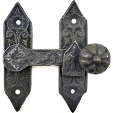 Fun And Market Buğz Antika Tarz Dekoratif Pirinç Kapı, Pencere Mandalı - 86X72 Mm, Oksit