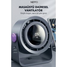 Neffo USB Şarjlı Fan – Ayarlanabilir Hızlı Taşınabilir Mini Vantilatör, Sessiz Güçlü Soğutucu Fan