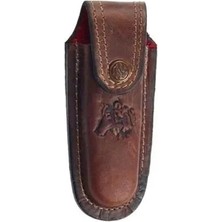 Fun And Market Buğz Kurt Figürlü Hakiki Deri Çakı Kılıfı No:3, 13 x 4 cm - Kemerlikli