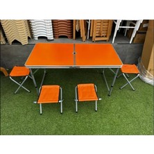 Fun And Market Buğz Katlanabilir Alüminyum Kamp Masa 4'lü Tabure Seti