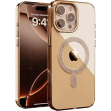 TeknoKapsül Iphone 16 Tash Diamond Magsafe Kapak - Gold