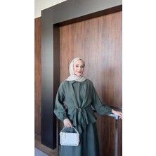 Salisburys Molly Nelly Kadın Fermuarlı Yakası Tokalı Etekli Takım