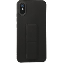 Fun And Market Buğz Xiaomi Redmi 9A Kılıf Mega Standlı Silikon - Siyah
