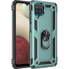 Herşey Trend Herşeytrend Samsung Galaxy A22 Kılıf Sofya Yüzüklü Silikon Kapak - Yeşil