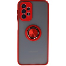 Fun And Market Buğz Samsung Galaxy A23 4g Kılıf Montreal Yüzüklü Silikon Kapak - Kırmızı