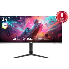 TeknoKapsül 34 Cube PA-34V165C Va 1ms 165Hz HDMI Dp Type-C USB 2k Wqhd 3440X1440 Freesync Curved Yukseklik Ayar