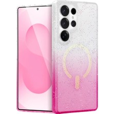 Fun And Market Buğz Samsung Galaxy S24 Ultra Pummel Shiny Magsafe Kapak - Pembe