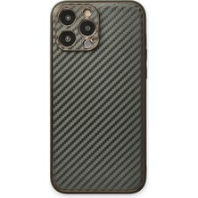 Herşey Trend Herşeytrend Apple Iphone 13 Pro Kılıf Coco Karbon Silikon - Füme