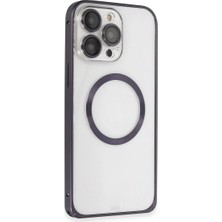 Fun And Market Buğz Joko  Iphone 14 Pro Kılıf Metal Bumper Magneticsafe Kapak - Derin Mor