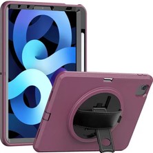 TeknoKapsül Ipad 2022 10.9 (10.nesil) Kılıf Hand Strap Tablet Kılıfı - Mürdüm