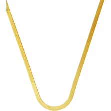 Bilezikci 3.5 mm Enli 14 Ayar Altın Ezme Zincir