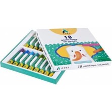 Adel Pastel Boya Karton Kutu Köşeli 18 Renk