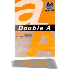  double-a renkli fotokopi kağıdı 25 li a4 75 gram neon orange
