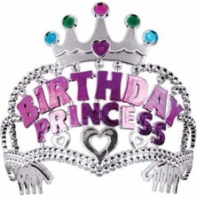 Die Grup  Birthday Princess Yazılı Çocuk Parti Tacı
