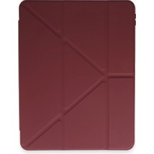 Die Grup  Ipad Pro 12.9 (2021) Kılıf Kalemlikli Mars Tablet Kılıfı - Mürdüm