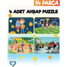 Esa Kids 54 Parçalı Montessori Ahşap Puzzle – 6 Yaş Üzeri Eğitici Oyuncak