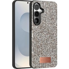 Die Grup  Onegif Samsung Galaxy S25 Plus Bright Simli Kapak - Gümüş