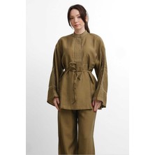 Salisburys Molly Nelly Kadın Yakası Nakış Detaylı Bağlamalı Takım