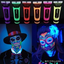 Die Grup  Neon Glow Fosforlu Krem Boya - 6 Adet