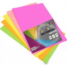  masis zizu renkli fotokopi kağıdı a4 fosforlu 5 renk 100 lü paket