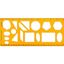  beş yıldızlar geometrik şablon cetvel 1,25 cm kod.040