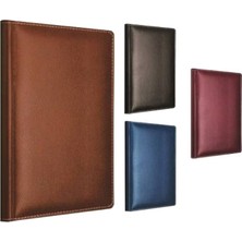 Gıpta Sert Kapak Not Defteri Deri 14X20Cm 160 Yaprak Kare (Karışık Renk 1 Adet)